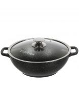 Казан алюминий, антипригарное покрытие, 4 л, Гранит, с крышкой, в подарочной коробке, Горница, ГКкн2800