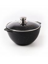 Казан алюминий, антипригарное покрытие, 4 л, Гранит black, с крышкой, Мечта, 54802