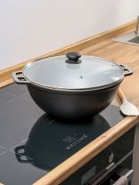 Казан алюминий, 7.5 л, с крышкой, крышка стекло, Нева Металл Посуда, НС0875д