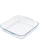 Форма для запекания стекло, 28х28х6 см, 3.2 л, квадратная, Borcam, 59394
