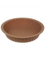 Форма для запекания силикон, 26х26х2 см, 1.4 л, круглая, для кекса, Хорс, Nut, П-01-09-(62)