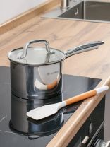 Ковш нержавеющая сталь, 2.1 л, крышка металл, металлическая ручка, индукция, Daniks, Рейн, GS-01229-16SP