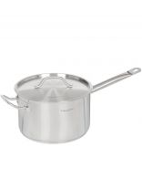 Сотейник нержавеющая сталь, 24 см, 6.3 л, Катунь, Общепит, КТ-ОБ-КК-24, с крышкой