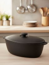 Гусятница 6 л, чугун, с крышкой, литые ручки, 42.3х23.6х18.5 см, Гардарика, 1206-3