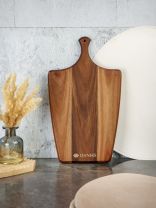 Доска разделочная акация, 35х21х1.6 см, с ручкой, прямоугольная, Daniks, CB36935A