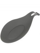 Подставка для ложки, силикон, овальная, 20х9.5 см, серая, Y4-4351-2