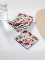 Набор подставок под горячее, полимер, 6 шт, квадратный, 9.5 см, Daniks, Весна, Y4-9616