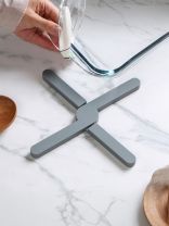 Подставка под горячее, 20х3.2 см, раскладная, серая, Daniks