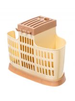 Сушилка для посуды пластик, 23.5х11.5х19 см, бежевая, Y4-6479