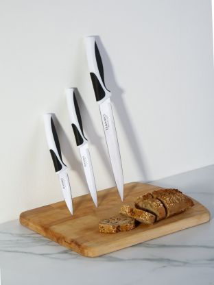 Набор ножей 3 предмета, блистер, нержавеющая сталь, рукоятка пластик, Daniks, HouseLoft, YW-A205