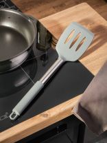 Лопатка кулинарная нейлон, силикон, 34.5х8 см, навеска, Daniks, Style, S-2-DC12-KT678-G02, с прорезями