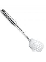 Лопатка кулинарная нержавеющая сталь, 38.4х7.9 см, перфорированная, навеска, Apollo, Arte, ART-03