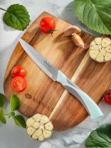 Нож кухонный Daniks, Gusto, универсальный, сталь, 12.5 см, рукоятка пластик, YW-A377B-UT