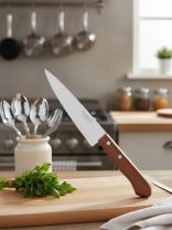 Нож кухонный Tramontina, Universal, шеф-нож, нержавеющая сталь, 15 см, рукоятка дерево, 22902/006-TR