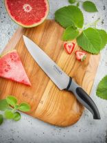 Нож кухонный Daniks, Модерн, шеф-нож, нержавеющая сталь, 20 см, рукоятка пластик, YW-A040-CH/YW-A040G-CH