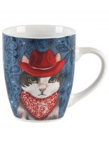 Кружка фарфор, 340 мл, Бочка Котомания, R03H/414, в ассортименте