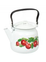 Чайник сталь, эмалированное покрытие, 3.5 л, Сибирские товары, Вишневый сад, в ассортименте, С2716*55/П*55/3*55