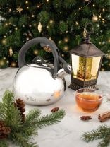 Чайник нержавеющая сталь, 2.8 л, со свистком, зеркальный, Taller, 11371