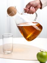 Кувшин боросиликатное стекло, 1.6 л, с крышкой, Y4-11032, прозрачный, крышка пробковая