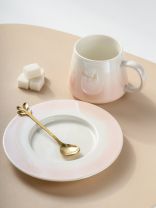 Чайная пара керамика, 3 предмета, на 1 персону, 250 мл, Перламутр омбре, B060510, в ассортименте