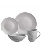 Сервиз столовый керамика, 16 предметов, на 4 персоны, Bronco, Shadow, 577-184, светло-серый