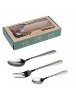 Набор столовых приборов нержавеющая сталь, 18 предметов, Катунь, Электра, КТ-106-НБ-18