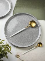 Тарелка десертная, керамика, 21 см, круглая, Stone, Daniks, HMN240412A1-SI/P