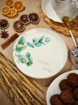 Тарелка обеденная, доломит, 21 см, круглая, Вилладжио, Daniks