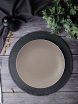 Тарелка обеденная, керамика, 24 см, круглая, Scandy Cappuccino, Domenik, DMD121