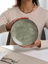 Тарелка десертная, фарфор, 20 см, круглая, Мрамор, МФК, MFK20617