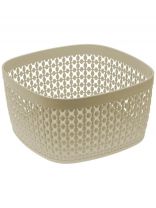 Сухарница пластик, 17х17х9 см, Idea, Пирула, М1219, латте