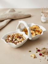 Менажница керамика, 25х13х9.5 см, 2 секции, с ручкой, Lefard, София, 763-094