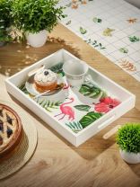 Поднос дерево, 37х27х5 см, прямоугольный, средний, в ассортименте, Y4-2665