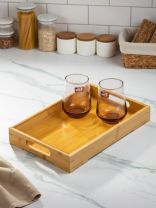 Поднос бамбук, 33х22 см, прямоугольный, с ручками, Y4-7925