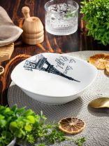 Салатник керамика, квадратный, 18х5.5 см, 0.56 л, Париж, Daniks, 17-083