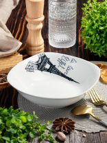 Салатник керамика, квадратный, 23х6 см, 1.1 л, Париж, Daniks, 17-083