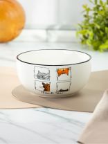 Салатник доломит, круглый, 13.7х6.6 см, 0.58 л, подарочная упаковка, Cats, Daniks