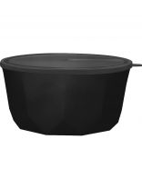 Салатник пластик, круглый, 22.1х10.8 см, 3.1 л, с крышкой, Black, Plast team, PT171410621