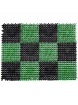 Коврик грязезащитный, 42х56 см, прямоугольный, щетина, черно-зеленый, 71-002