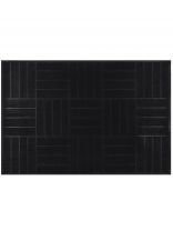 Коврик придверный, 40х60 см, прямоугольный, ПВХ, латексная пропитка, черный, Паркет, 92256