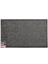 Коврик грязезащитный влаговпитывающий, 60х90 см, прямоугольный, полиэстер, ПВХ, толщина 6 мм, серый, Sindbad, ТТ156
