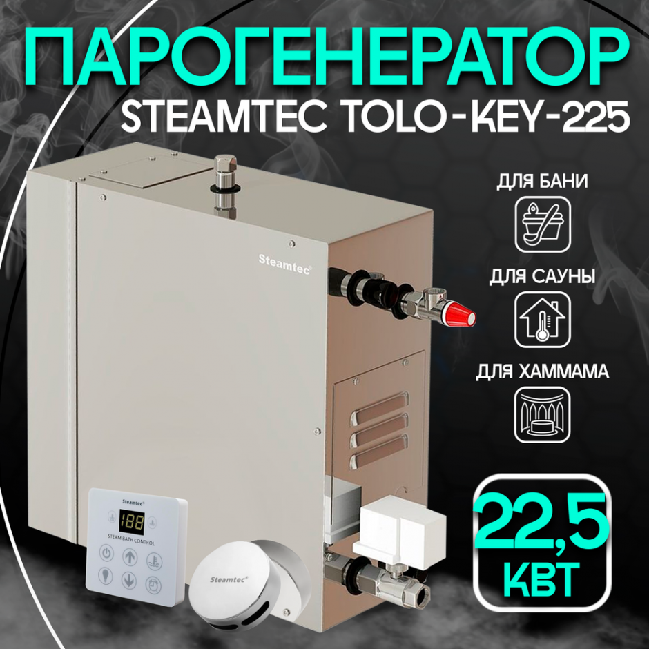 Парогенератор Steamtec TOLO KEY 225 - 22,5 кВт бюджетная серия