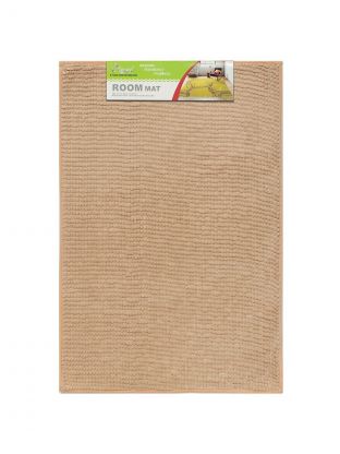 Коврик для ванной, антискользящий, 0.6х0.9 м, полиэстер, бежевый, Макарон, Y3-677