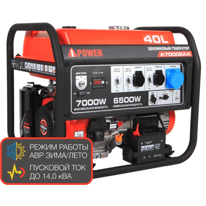 Бензиновый генератор A-iPower A7000EAX