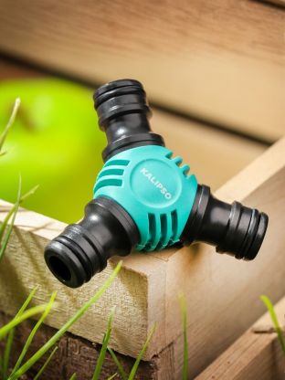 Переходник для шланга быстросъемный, пластик, трехсторонний, блистер с клипсой, Kalipso, DY8015DL