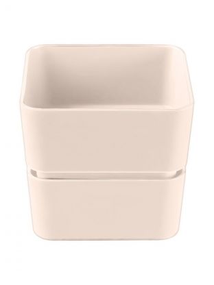 Кашпо пластик, 0.45 л, 9х9.6 см, универсальное, пудровое, Фиори, КШ-0511