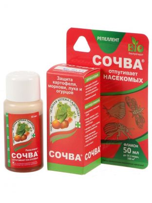 Репеллент Сочва, 50 мл, от комплекса вредителей на растениях, флакон, Зеленая аптека Садовода