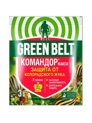 Инсектицид Командор Макси, от колорадского жука, гранулы, 1 г, пакет, Green Belt