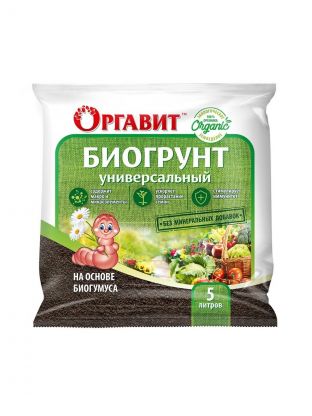 Грунт на основе биогумуса, универсальный, 5 л, Оргавит
