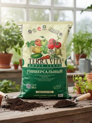 Грунт Живая земля, универсальный, 50 л, Terra Vita